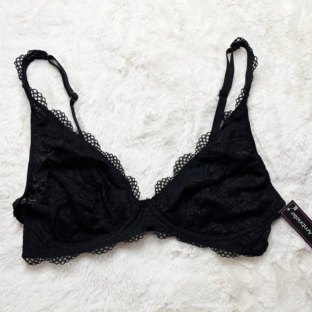 Ambrielle Black‎ Bralette NWT Size Large